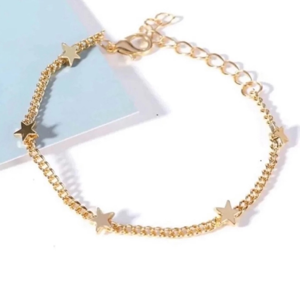 Dainty Gold Star Chain Bracelet